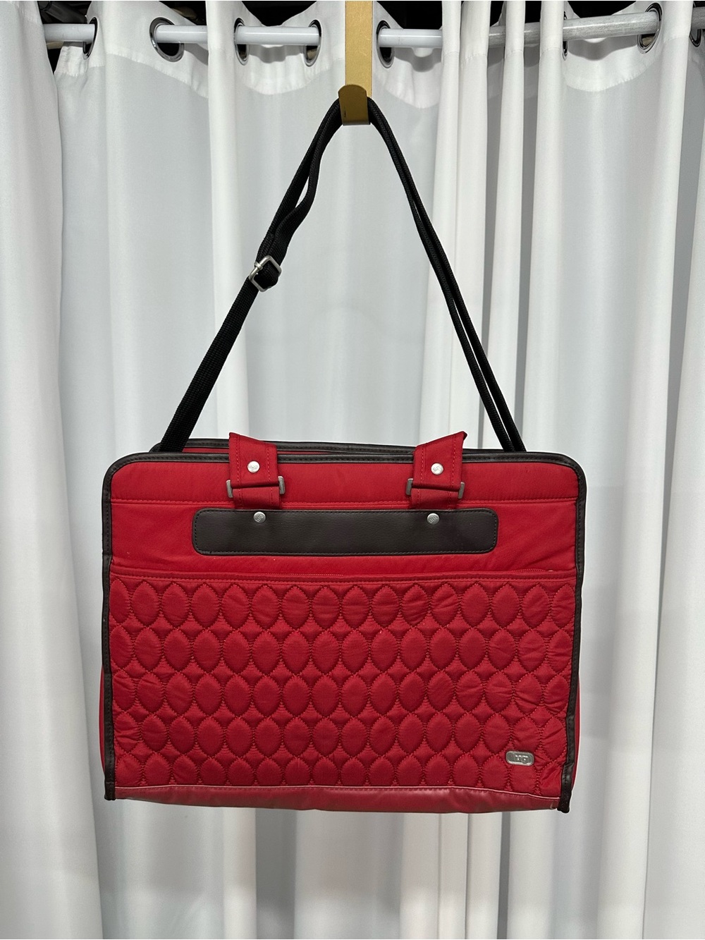 lug canter collection Red Quilted Laptop messenger Bag